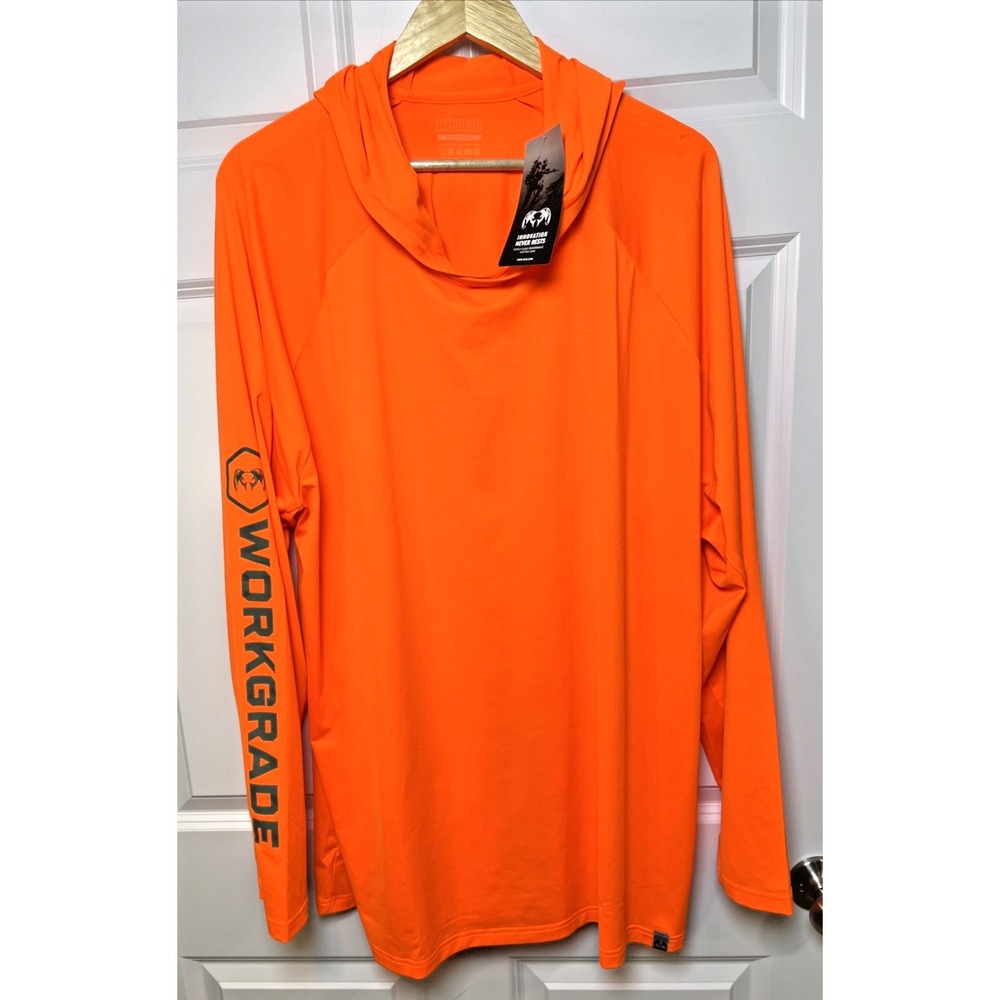 KUIU Workgrade Sun Hoodie Blaze Orange 3XL NWT SKU 98198‑BO‑3XL Hunting